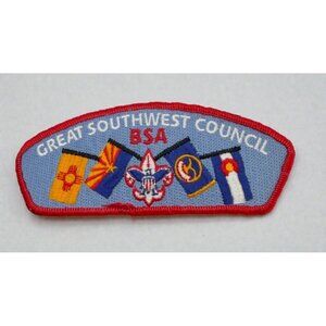 Boy Scouts Patch Great Southwest Council BSA State Flags Embroidered Logo